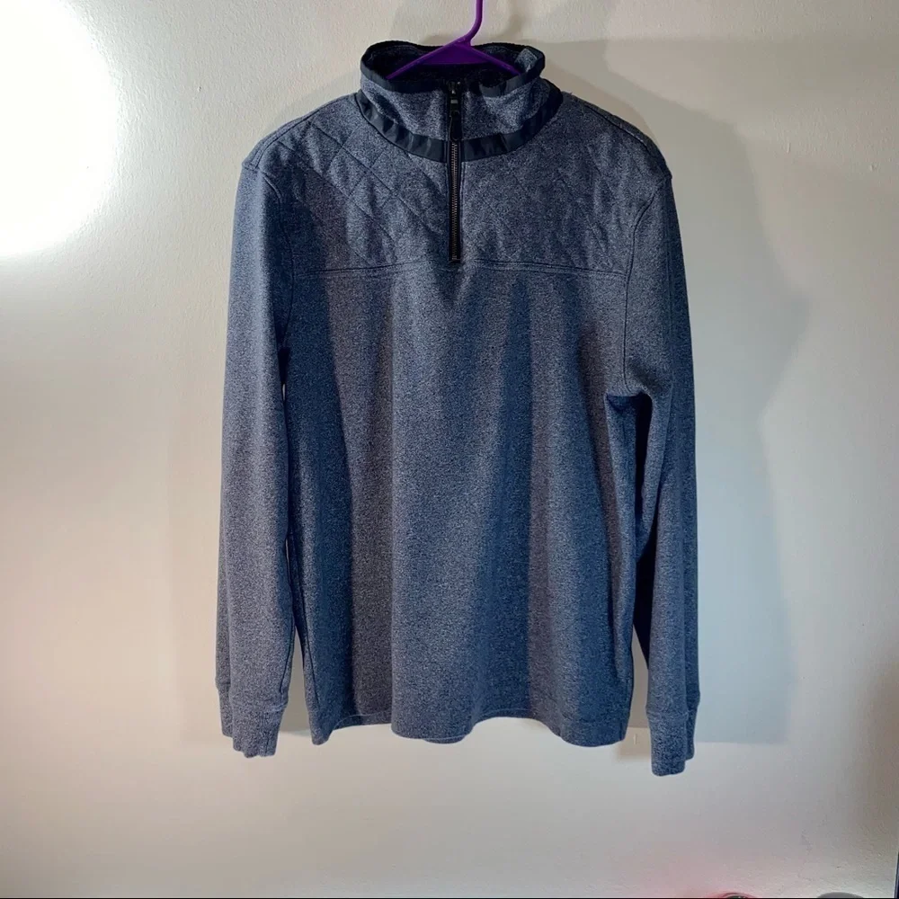 Banana Republic Pullover 1/4 Zip Jacket Quilted Long Sleeve Unisex Top Sweater L